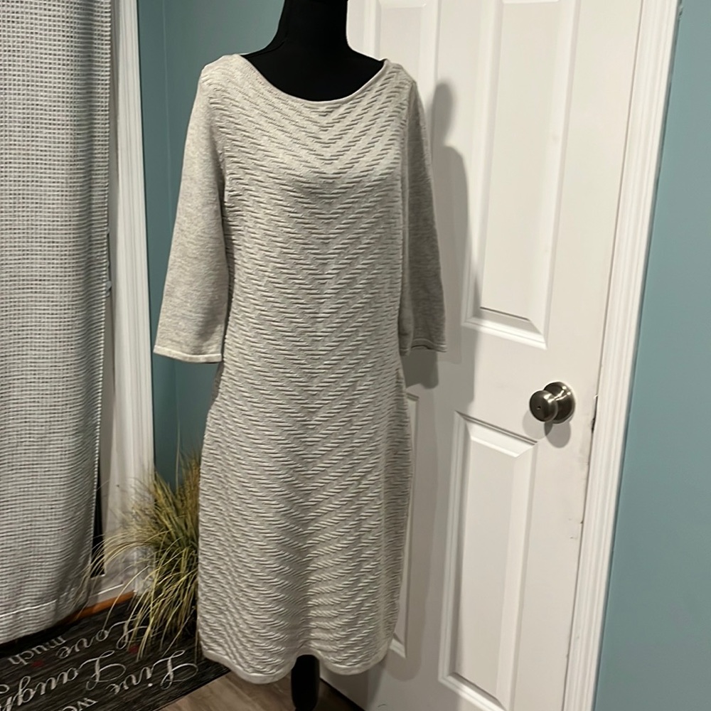 Gray sweater dress